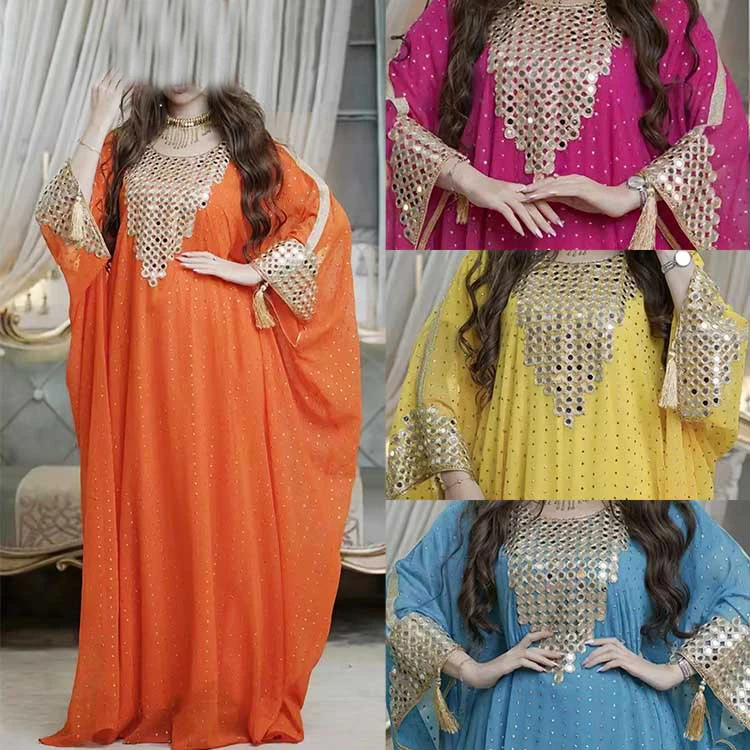 High Quality Customisable Silk Abaya for Women Modest Traditional Clothing for Adults Breathable Evening Gown-Wholesale