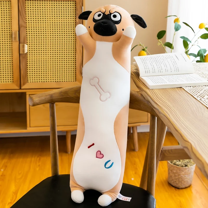 Cute long body animal kids plush dog pillow toys plush cat animal stuffed pillow
