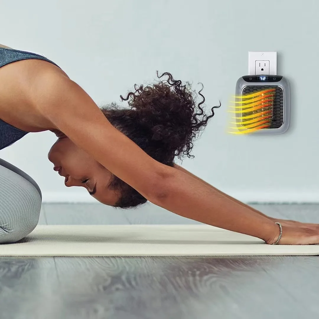 800W Heater Fan Desktop Electric Portable Handy Indoor Wall Mount Space Heater with fan For Home use