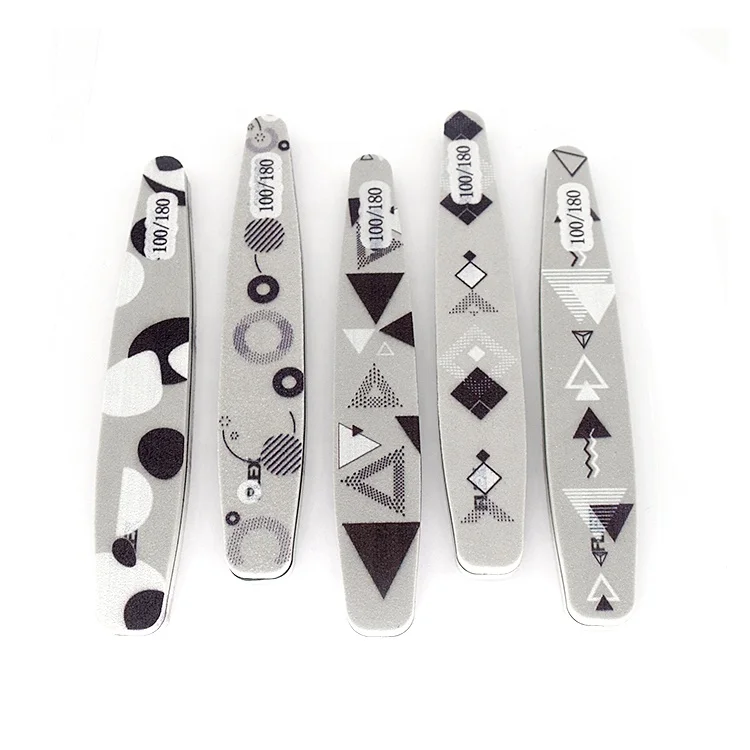 Free samples buffer nail files sponge sanding buffer and nail file 100/180 custom logo flower printed nail buffer and files