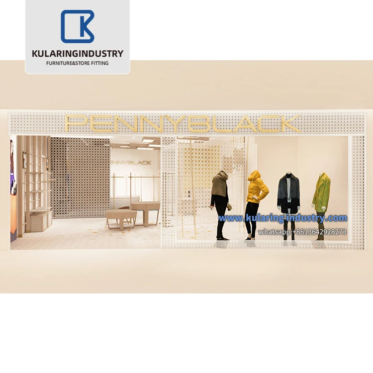 Factory Made Clothing Store Design  Retail Garment Display Racks Customized Women Boutique Clothing Shop Furniture For Ladies