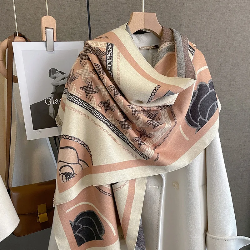 High Quality Winter Thick Warm Cashmere Stoles Scarves For Women Pashmina Shawl Wrap for Evening Dressing