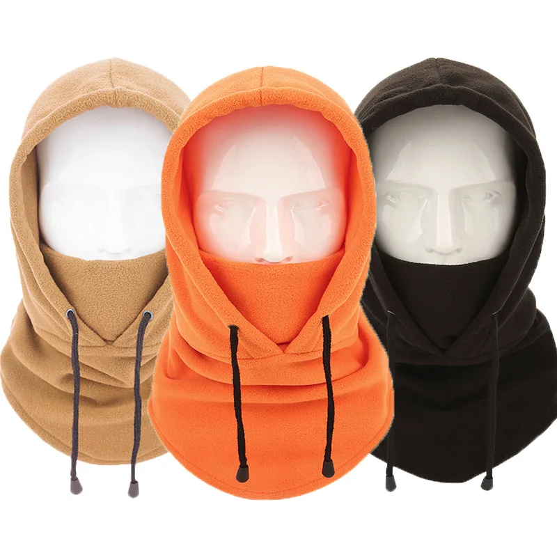 Wholesale Custom Embroidery Logo Winter Fleece Balaclava Outdoor Warm Sport Hooded Face Mask Ski Face Mask Balaclavas