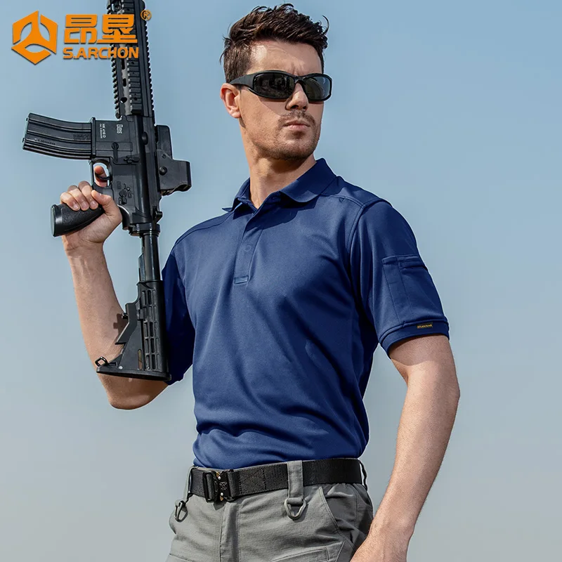 S-ARCHON Commander Multifunctional Tactical Outdoor Quick-drying POLO light fashion Short Sleeve T-shirt customized