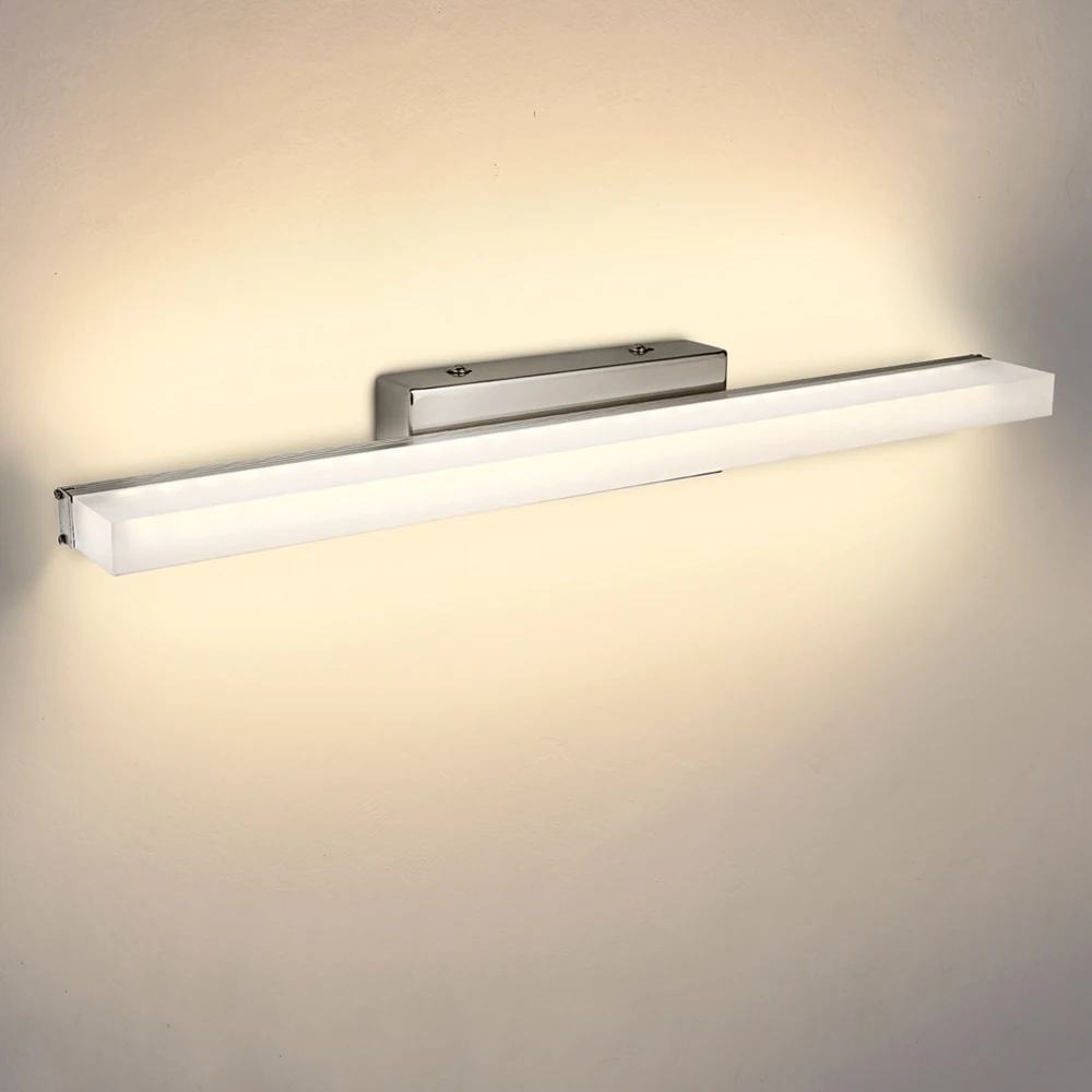 Europe linear bedside wall light modern metal aluminum acrylic anti fog led linear design mirror lamp home light led wall lamp