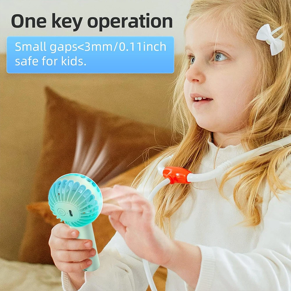 DC03 1200MAH Stylish Air-cooled USB charging Mini handheld fan with adjustable 3-speed wind speed portable fan