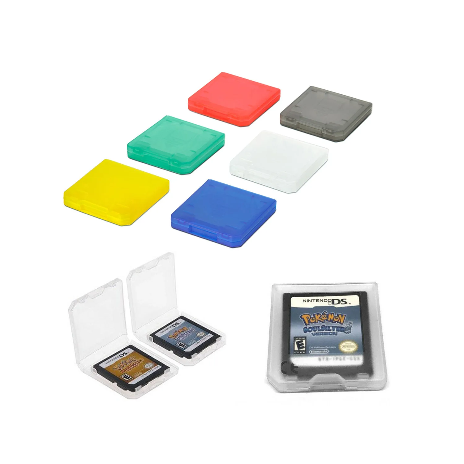 Clear Protective Hard Plastic Storage Holder Game Cards Box Case For nds lite