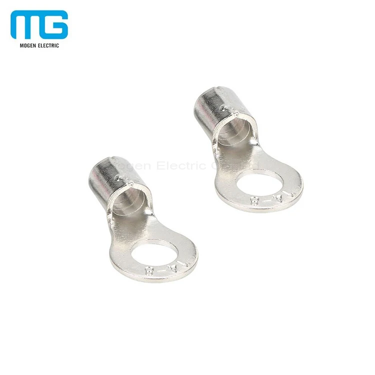 Bare copper ring terminal non-insulated cable lugs crimp wire terminals
