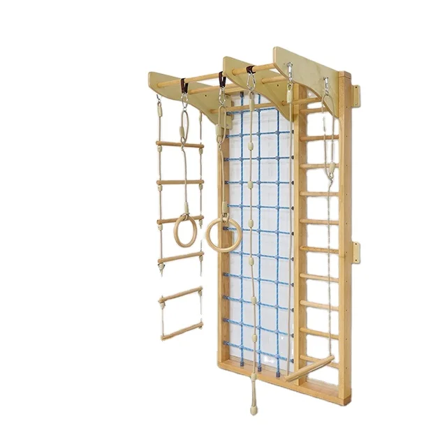 BAIZHUO  Hot Selling High Technology Children Playground Indoor  Wall Bars Wood Stall Bar Gym Gymnastic Climbing