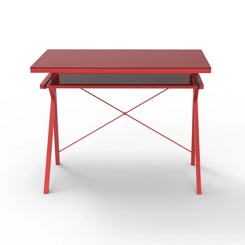  Wayfair красный металлический черный прозрачный стеклянный компьютерный