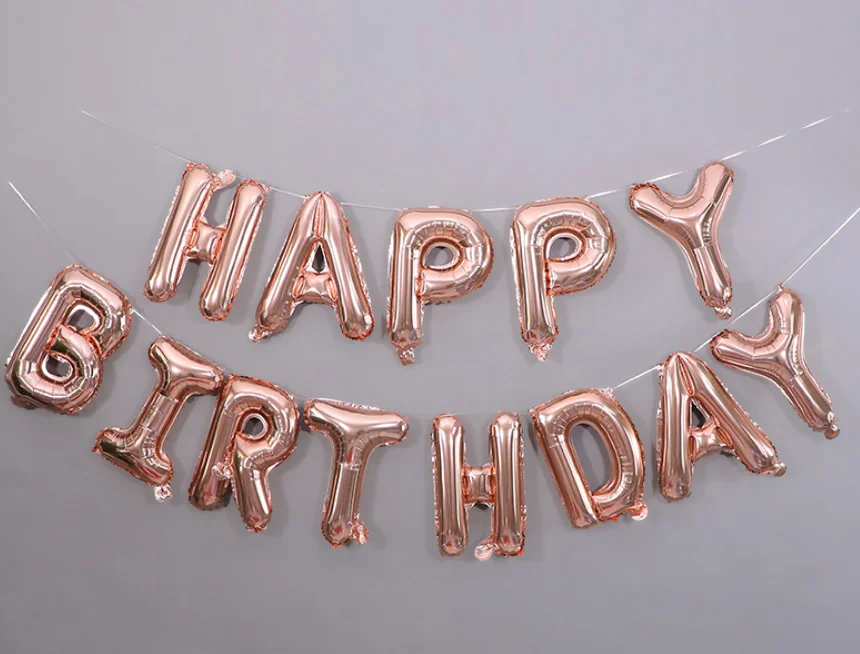 Rose Gold 18th Birthday Party Decorations Supplies Aluminum Number Balloons latex Confetti Balloons with Happy Birthday Banner