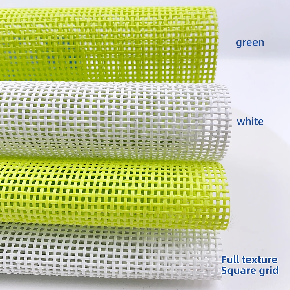 Plastic Single stranded cross stitch fabric 14/18CT handmade embroidery fabric difference colors green and white