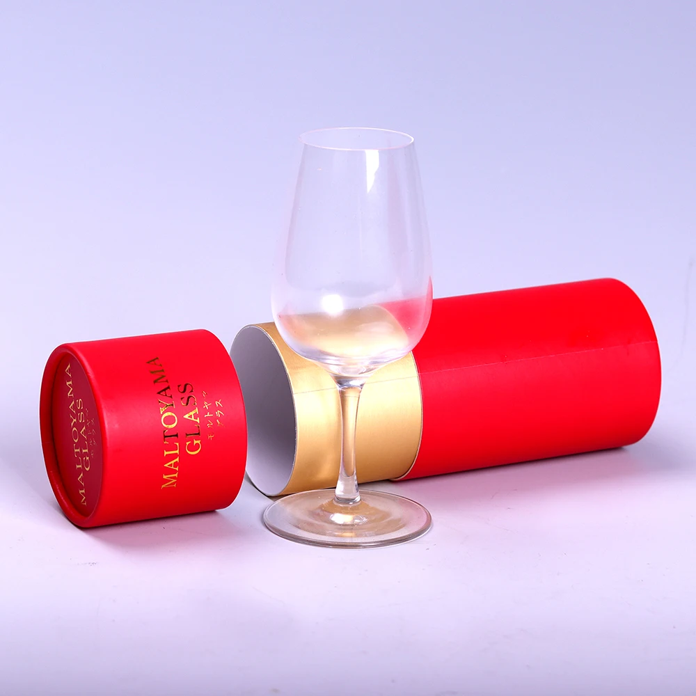 Custom Cardboard Kraft Cylinder round Box Cylindrical Canister Paper Tube Packaging for Glasses cup wine cup Cosmetics and Gifts