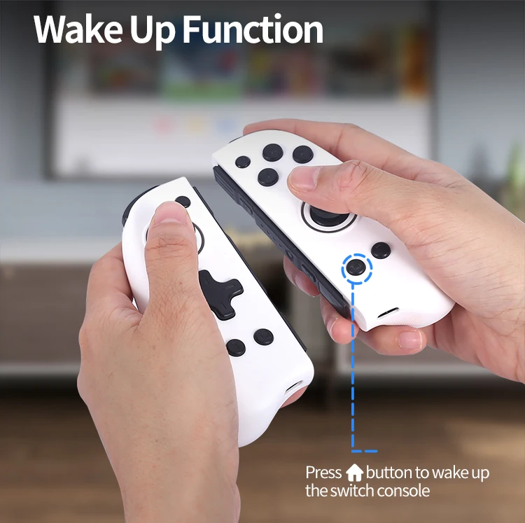 IINE Controllers for Nintendo Switch/Switch OLED Replacement for Switch L/R Joypad With 8 Colors Adjustable Lights