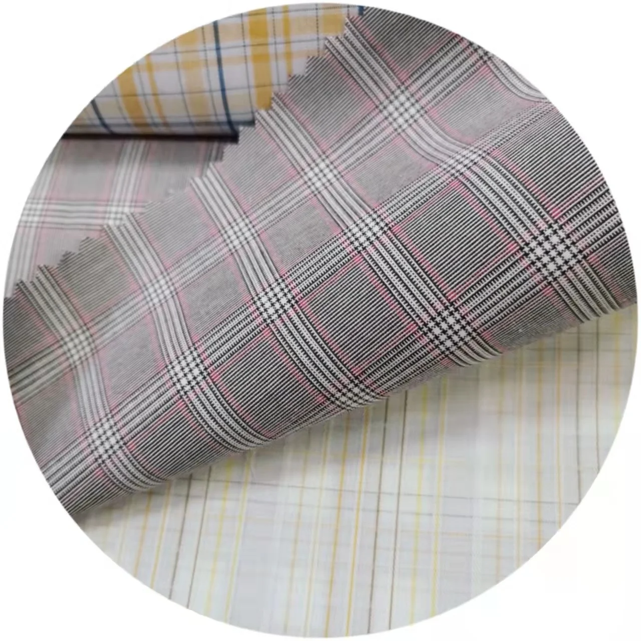 yarn dyed checks shirting plaid  cotton woven fabric 100% cotton jacquard fabric