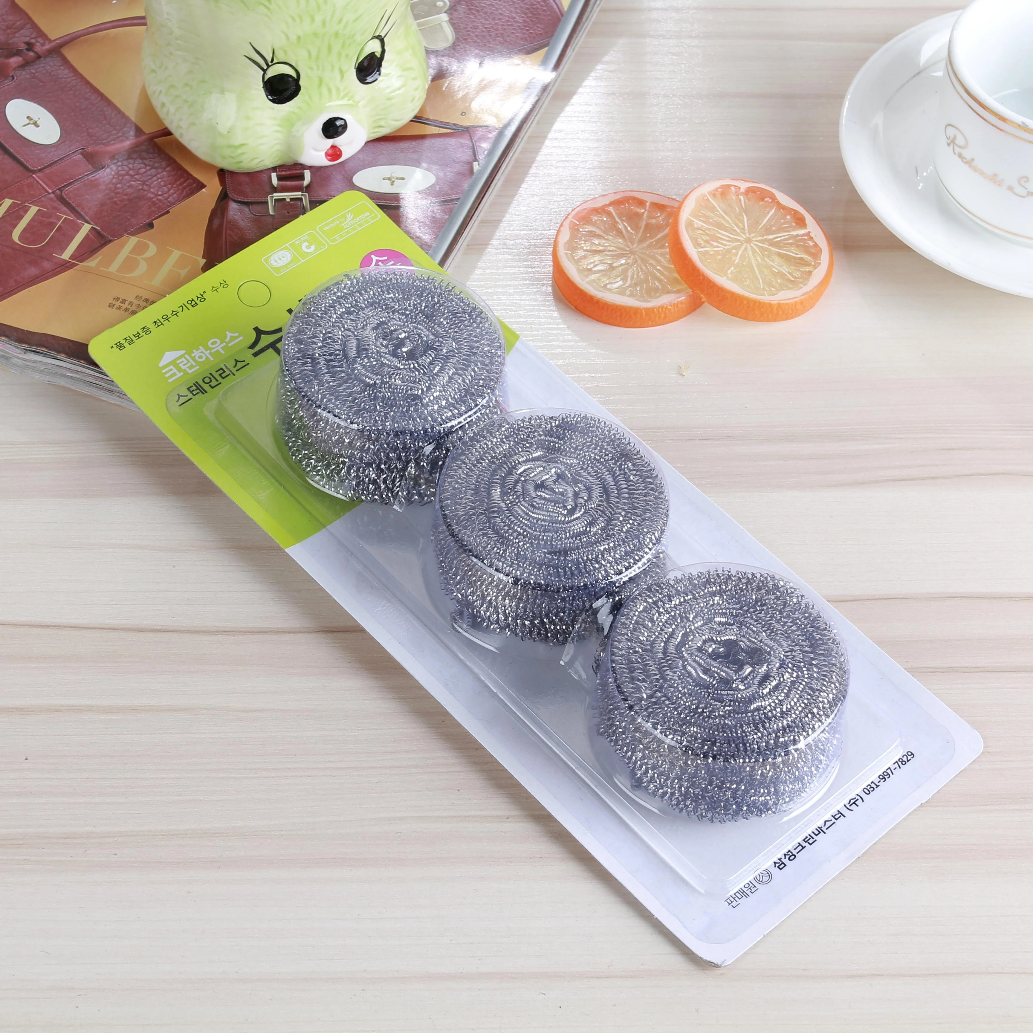 Профессиональная фабрика поставляет посуду из нержавеющей стали кухонный скруббер из нержавеющей стали проволочный шарик