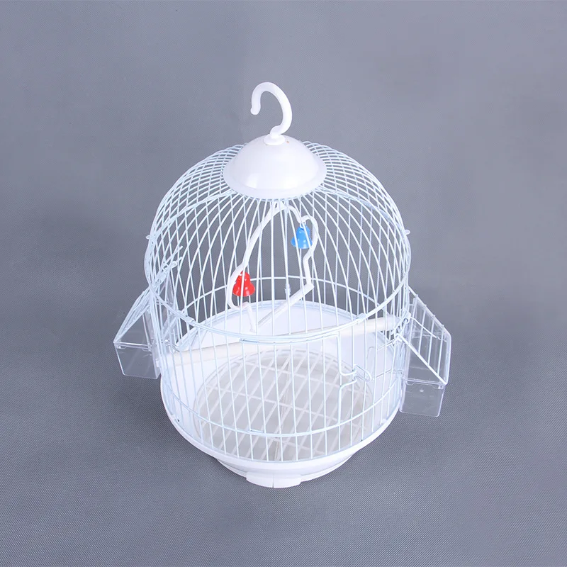 Best Small Parrot Canaries Pearl Birds Metal Pet Wire Feeding Cage in China for Indoor Outdoor Travel with Hook Loop Tray Feeder