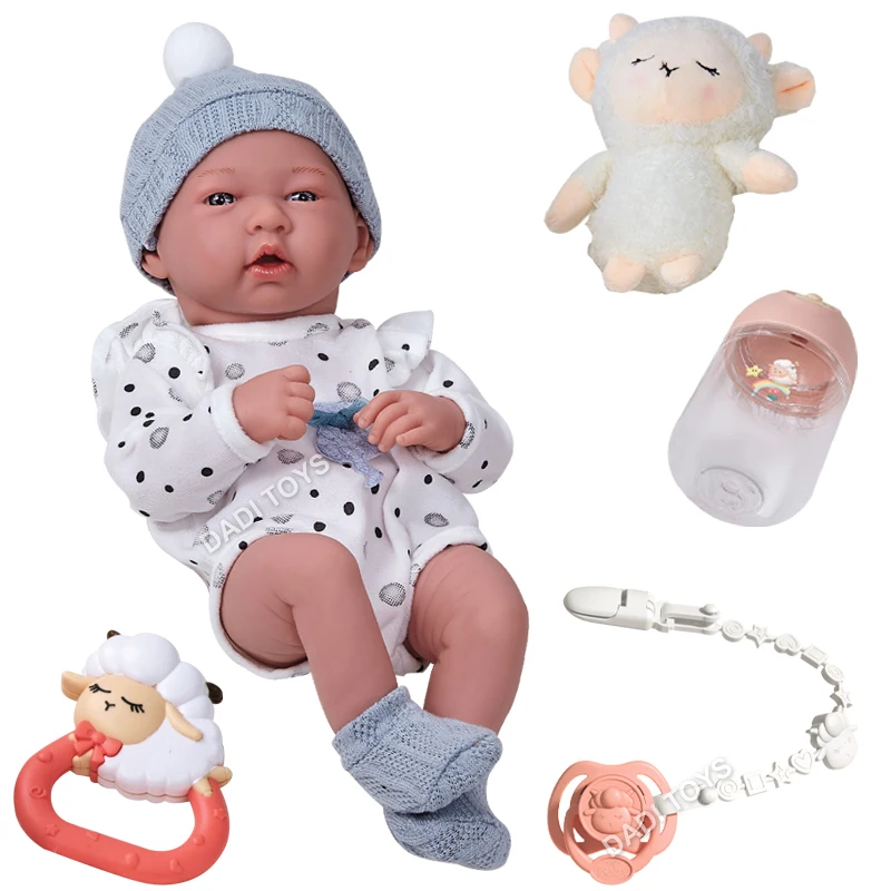 DADI OEM/ODM Rubber Simulation 14 Inch Soft Vinyl Baby Doll Realistic Reborn Baby Doll Kits