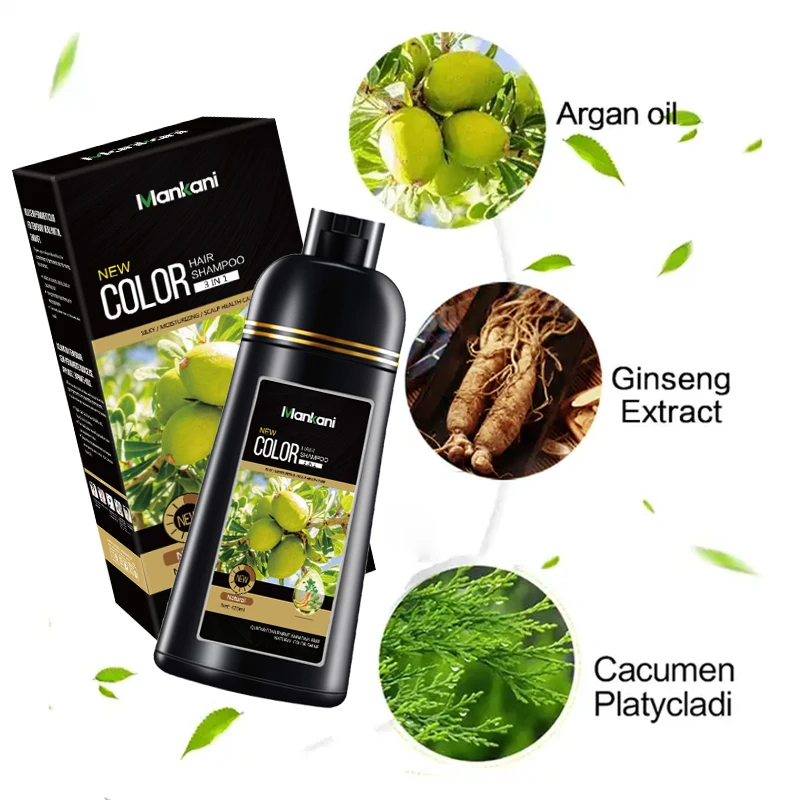 OEM Permanent 5 min Easy Fast Black Hair Dye Shampoo Men Women Dark Brown Hair Color Shampoo