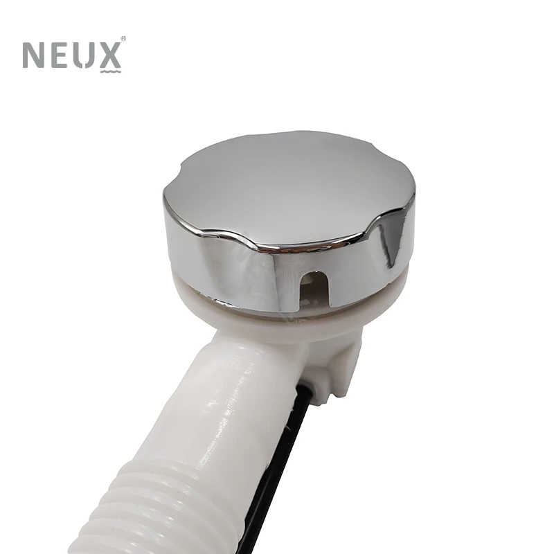 Wholesale Chrome Hair Catcher Flexible Pop Up Plastic Bathtub Drain With Overflow