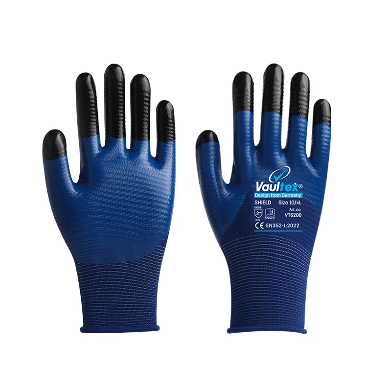 Vaultex Black Hand Cut Resistant Welding Personal Protection Latex Examination Work Gloves Safety Construction  Powder Free