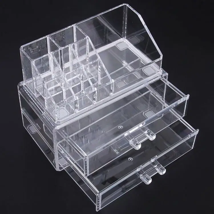 Retail acrylic cosmetic display stand eco-friendly acrylic cosmetic storage box acrylic cosmetic display box