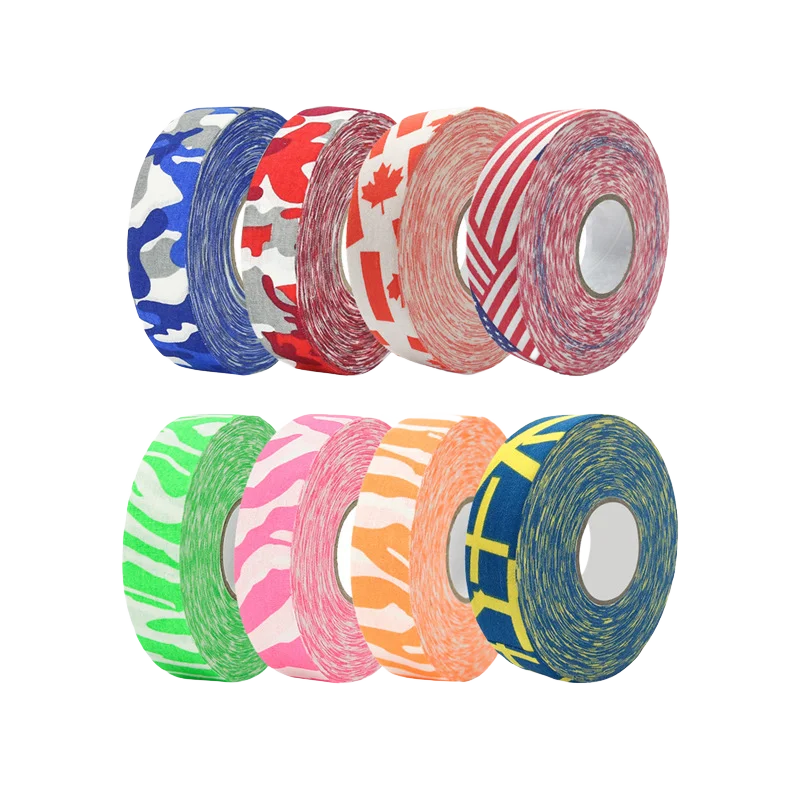 Wholesale CE Certified Custom Logo Cotton Fabric Cloth Adhesive Ice Field Hockey Stick Grip Tape Sport tape