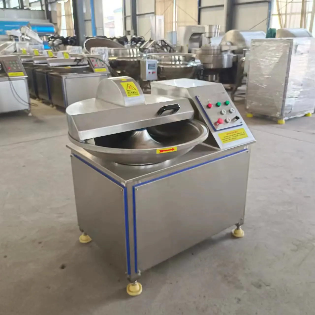 2024 Meat Bowl Chopper Cutter Vacuum Emulsify Pork Mixer Purple Cabbage Ham Pork Chopping Machine