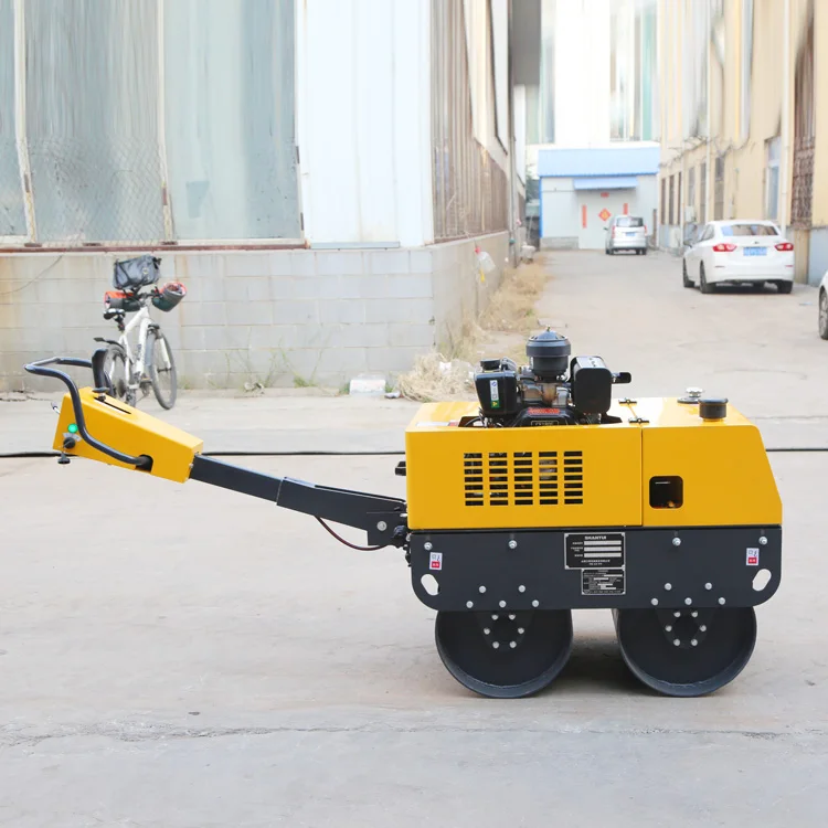 Small Vibration Hand-Held Single Drum Road Roller Mini Road Roller Compactor Factory Price