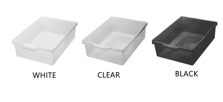 PP reptile box A4 size gecko snake plastic tub reptile breeding feeding box drawer tray