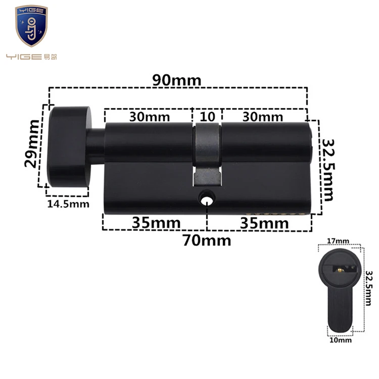 Euro Profile Cylinder Security install mortise lock cylinder with keys single double open black cylinder