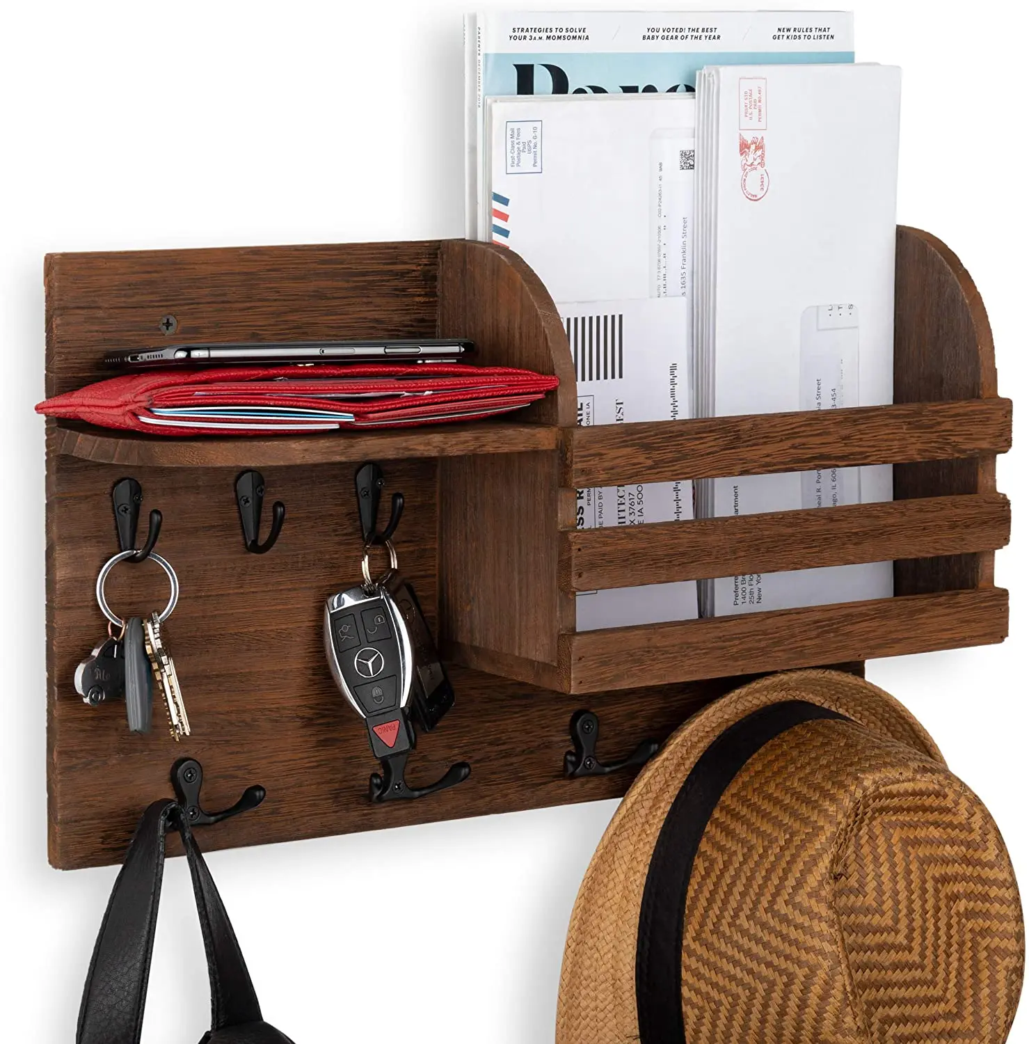 Настенный декоративный крючок-брелок для ключей настенная полка хранения