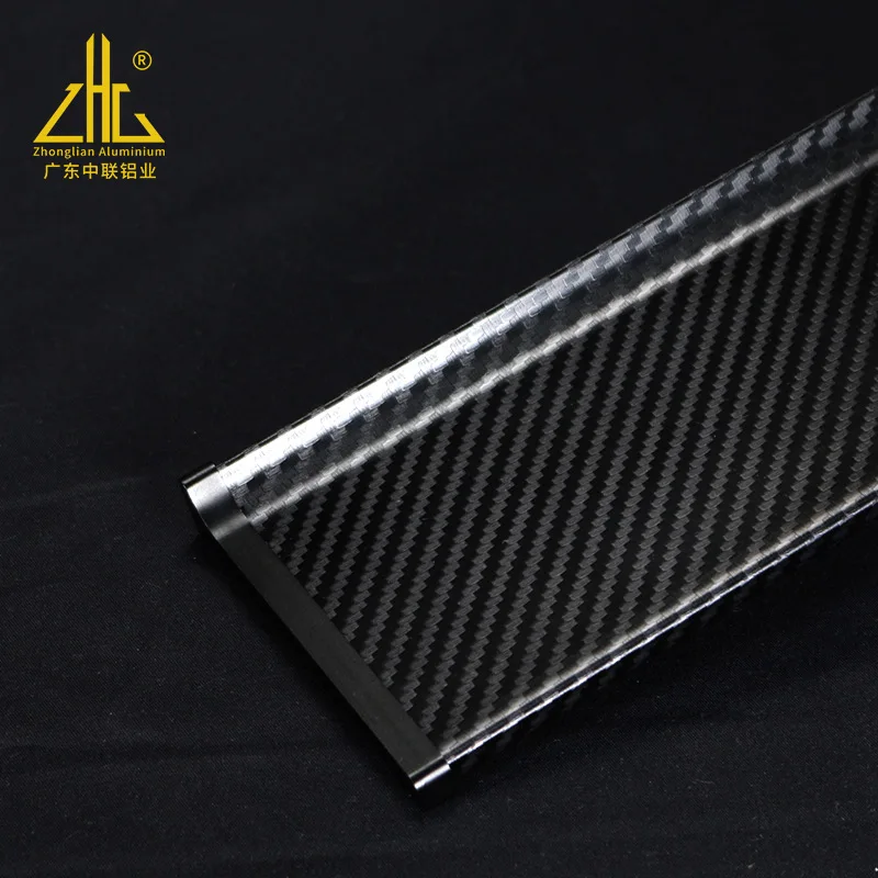 ZHONGLIAN Modern Black Color Series Aluminum Kitchen Skirting Baseboard Skirting Board for Villa