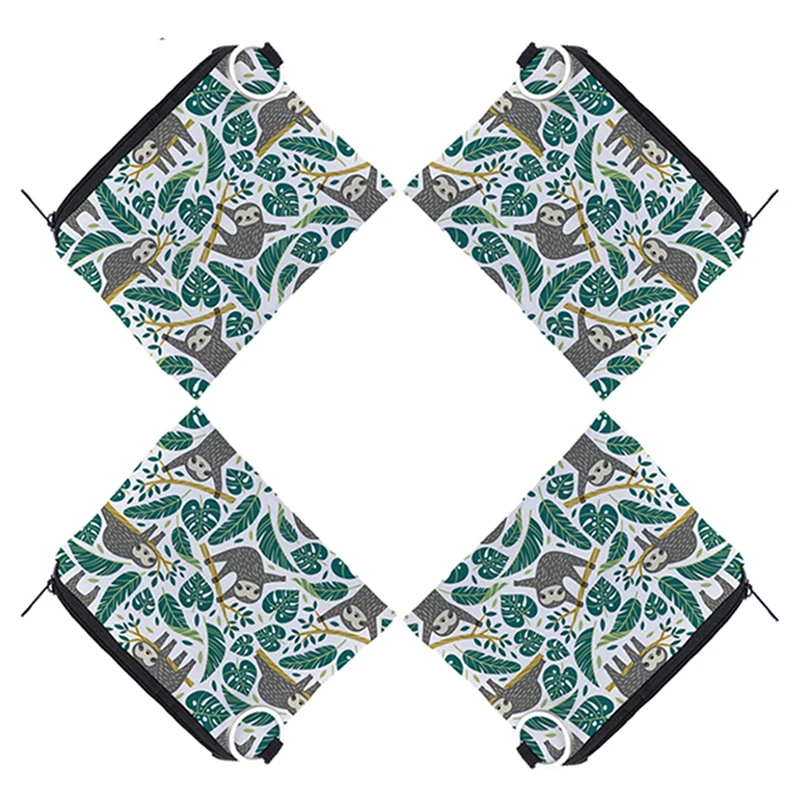 High Quality Polyester Lovely Sloth Coin Purse Amazon Hot Selling Dinosaur Mini Coin Bag