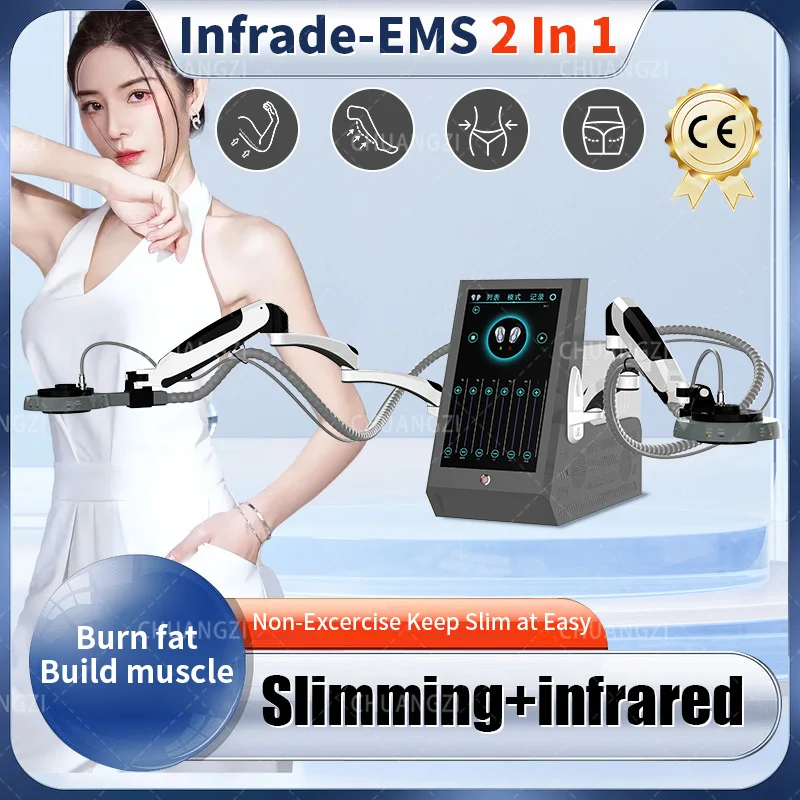 Newest infrared physical therapy RF machine detox tightening Rotating Cellulite Reduction roller EMS beauty device