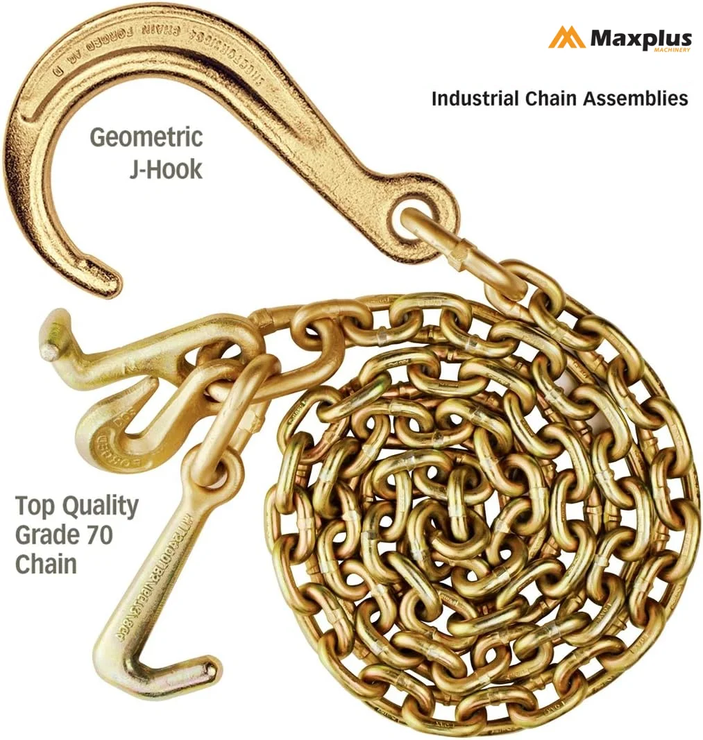 G70 Transport Assembly Welded Chain With Clevis Grab Hooks Binder Towing Chain