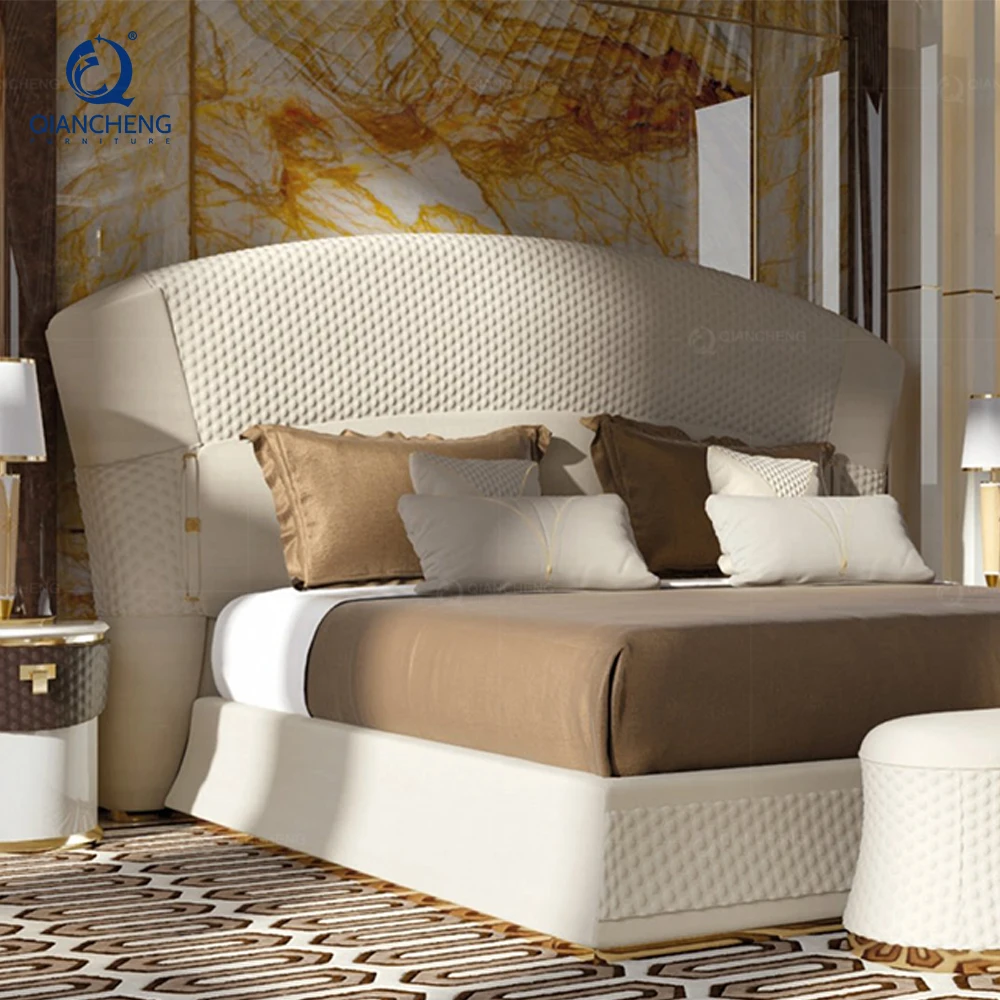 tv bed modern lassic leather solid wood bed bedroom home furniture luxury pu leather bed hotel bedroom sets