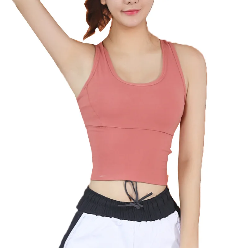 Yoga Bra Vest Woman High Impact Sexy Female Sports Bra Cross-Back Gym Workout Running Push-up Crop Halter Fitness Top