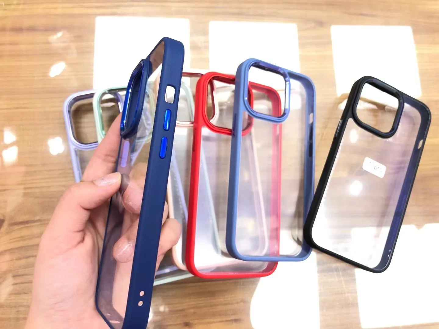 Factory Price Transparent Frosted Waterproof Phone Case for Iphone 1112 13 pro pro Max Metal camera case