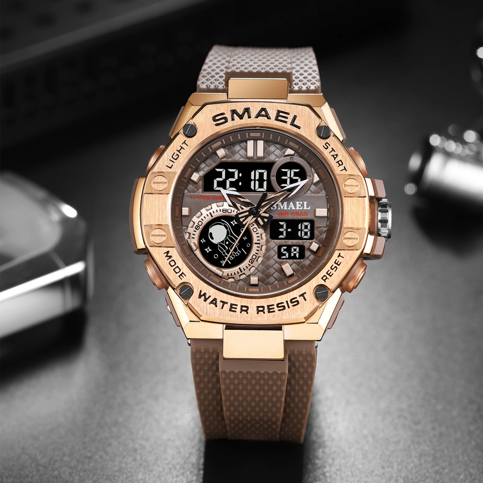 SMAEL 8068 waterproof sport alloy watch relojes de hombre fashion sport watches for men waterproof