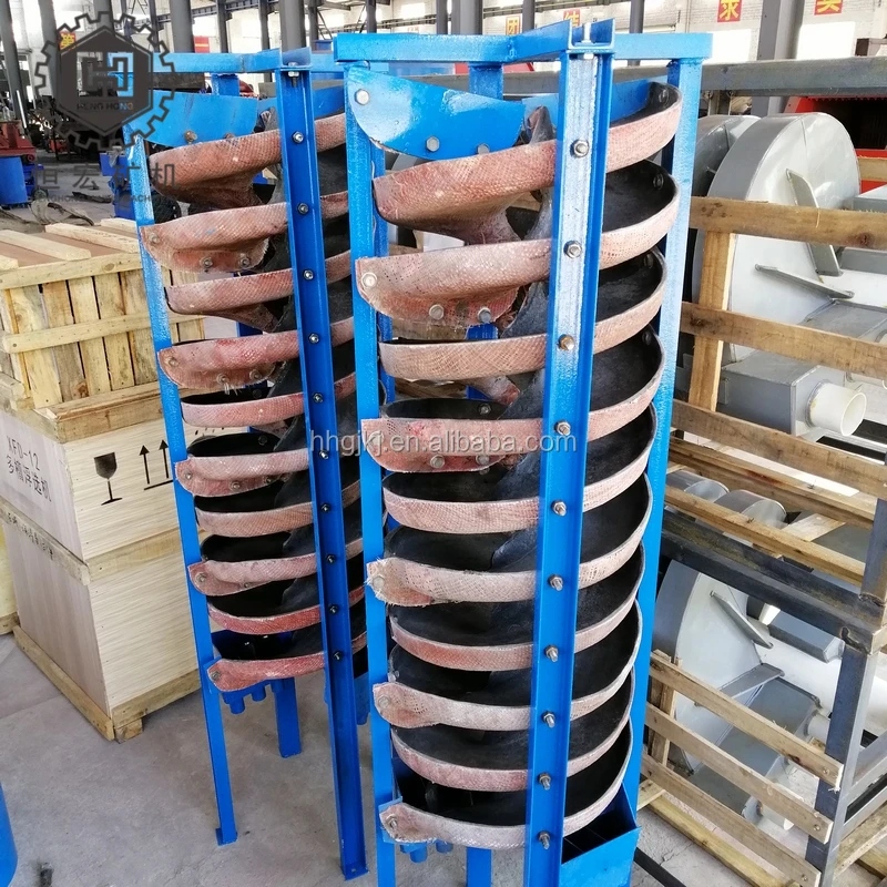 High Efficiency Gold Recovery Concentrator Gravity Spiral Chute Separator for Heavy Mineral Chromite Ore Rutile Fluorite  Zinc