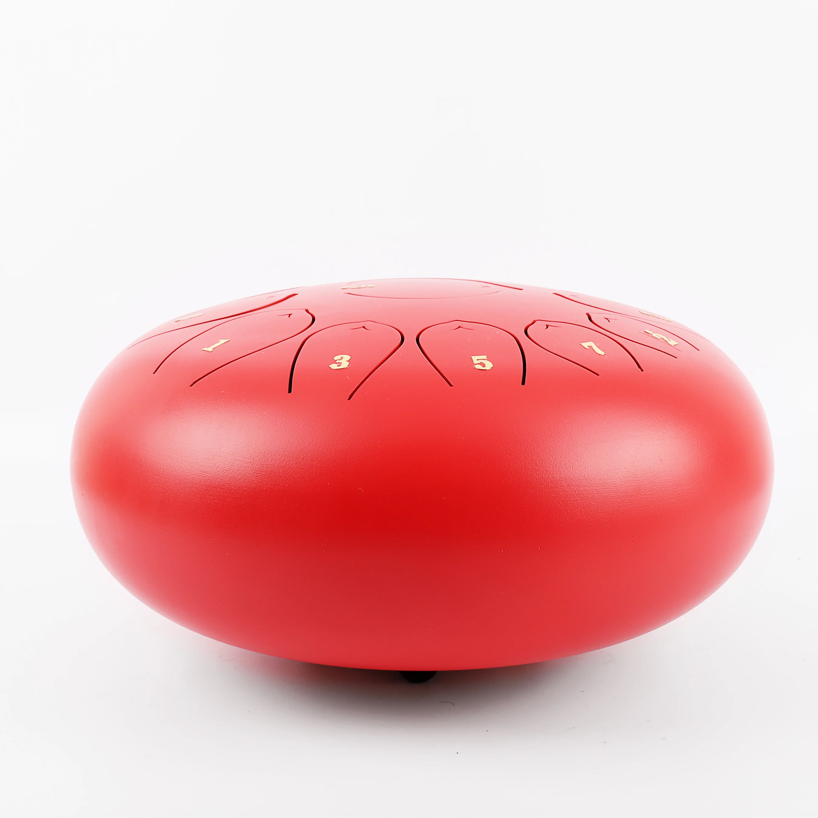SUXINRU Supply12inches 13tones red percussion instrument  hand pan for reduce pressure steel tongue drum