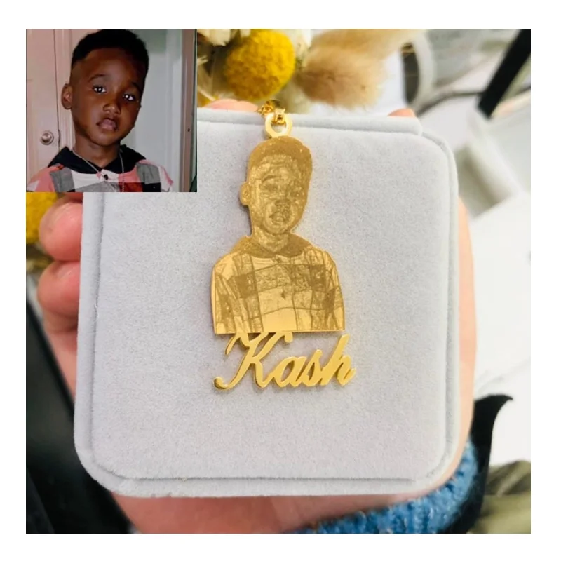 Ожерелье из нержавеющей стали на заказ аксессуары ювелирные изделия Joyeria позолоченное ожерелье с логотипом персонажа фото