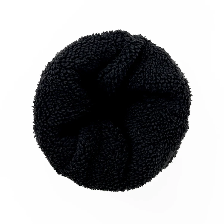 Winter Warm Beanie Hats for Men Women, Fleece Lined Beanie Warm Winter Caps Unisex Fashion Knit Cuffed Cap Black