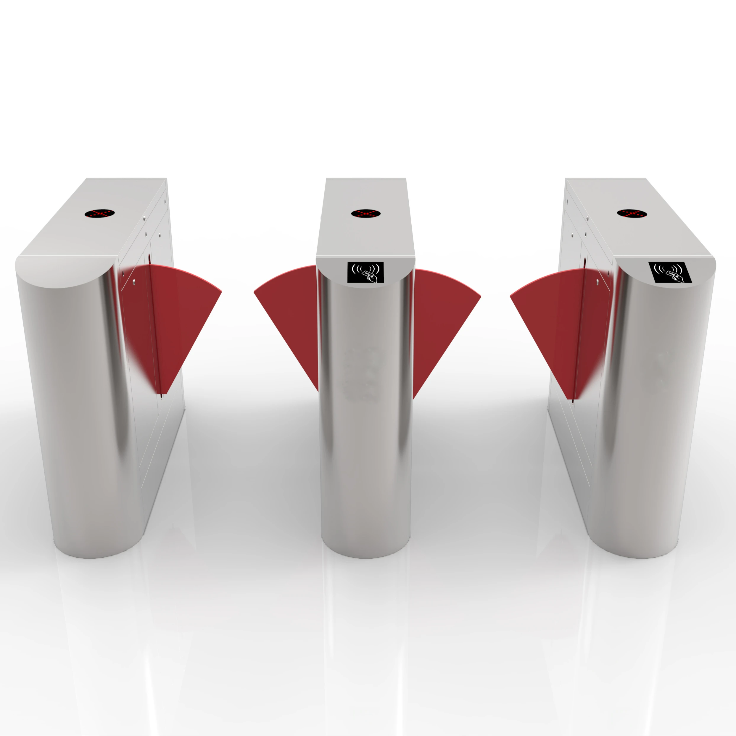 Access Control Turnstile Gate Cost Effective flap barrier turnstile gate with RFID reader QR code for gym