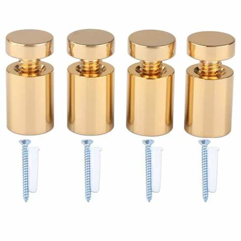 Glass Acrylic Sign Wall Mounting Hardware Stand Off Black Silver Gold Metal Stainless Steel Spacers Standoff Screws