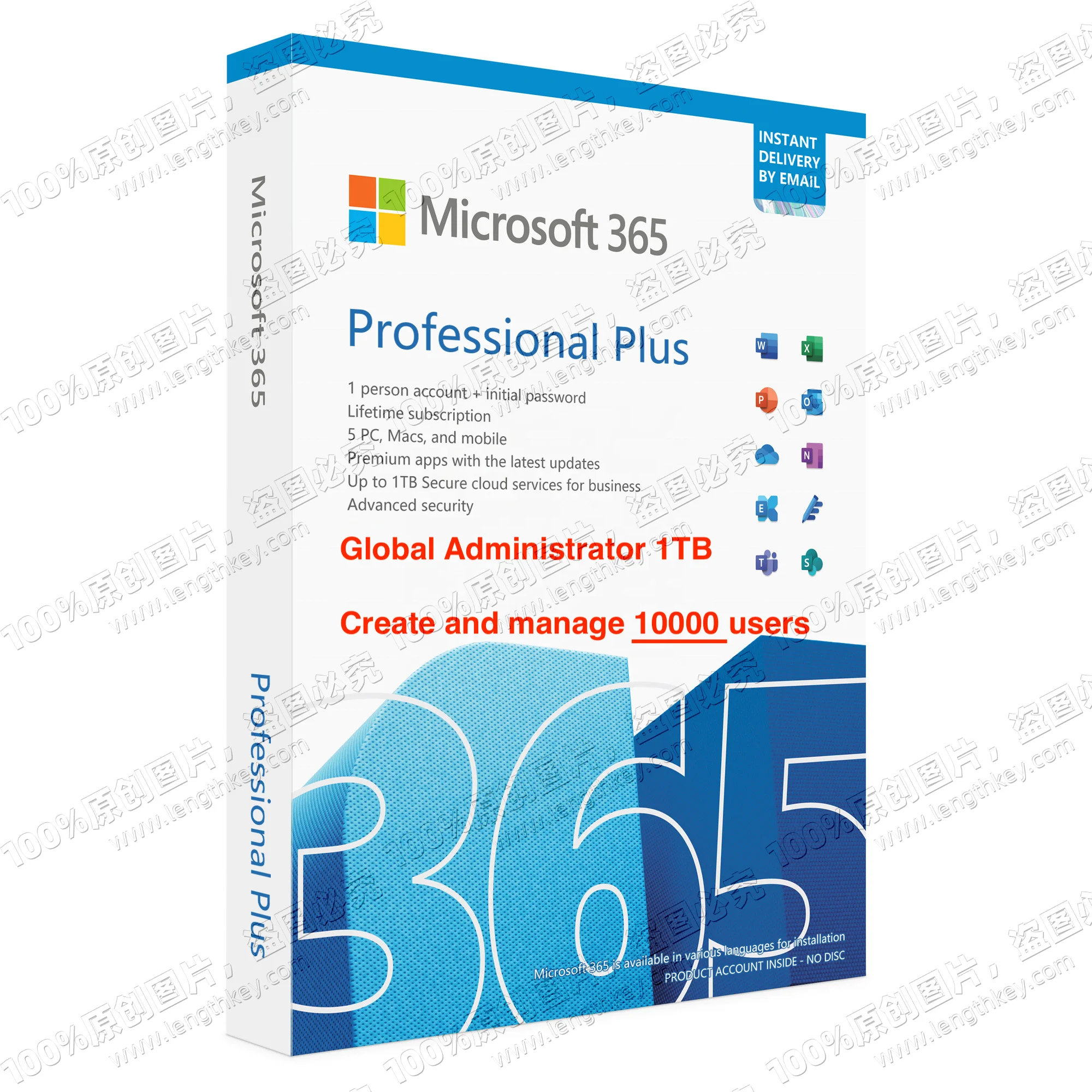 24/7 Online Office 365 A1 Plus Admin 1TB/5TB OneDrive For 365 Pro Plus Lifetime 1000/10000 Accounts 5 devices