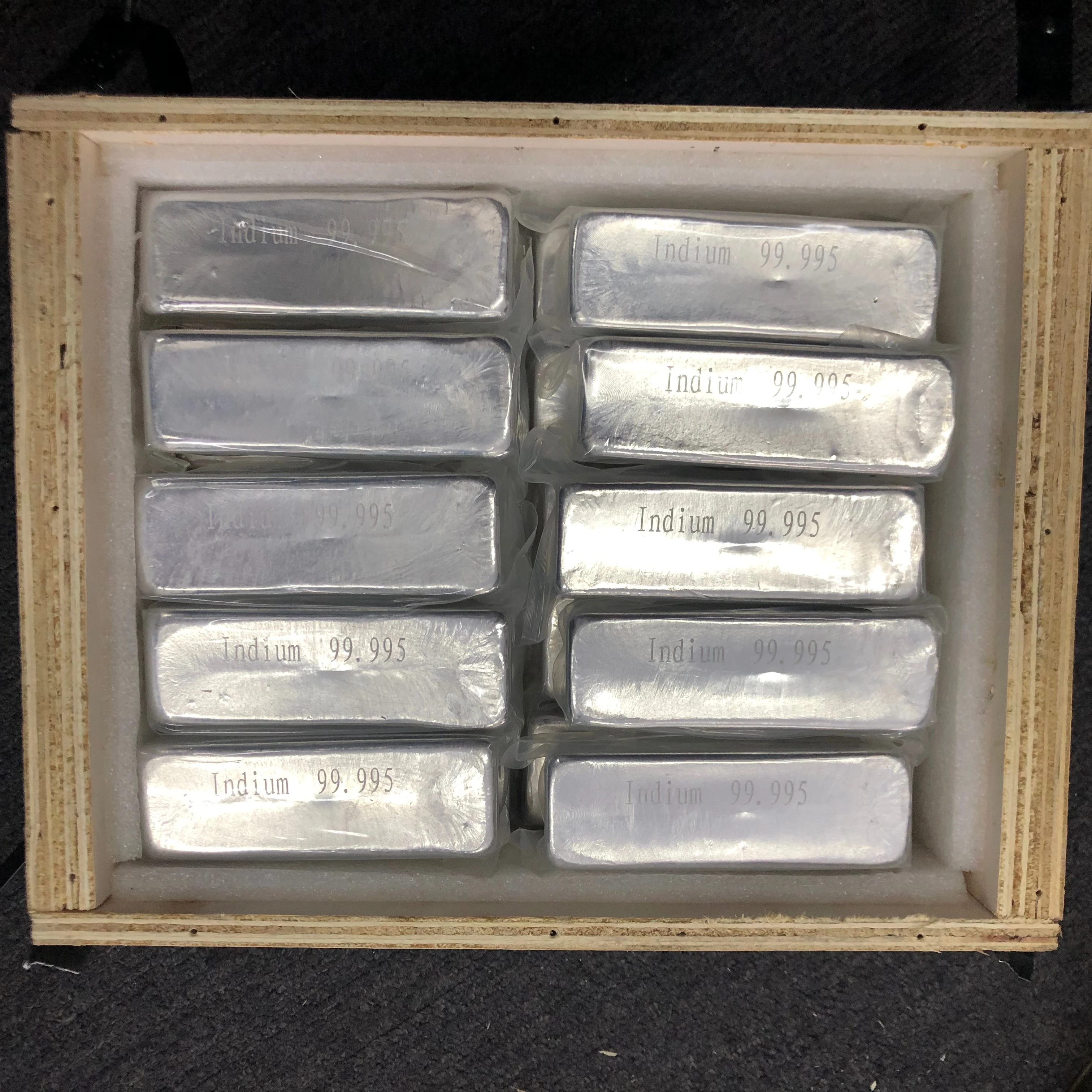 4n5 Indium Ingot 99.995 High Purity Indium Ingot Metal In Ingots High Pure Indium