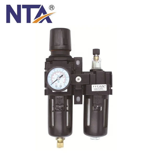 AC Series Aluminum Alloy Air Filter Regulator Lubricator Unit FRL Air Preparation Air Compressor Filter Regulator