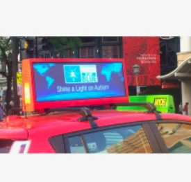 Outdoor advertising sign two double side 4g wifi p2.5 p3 p4 p5 led screen car roof taxi top led display